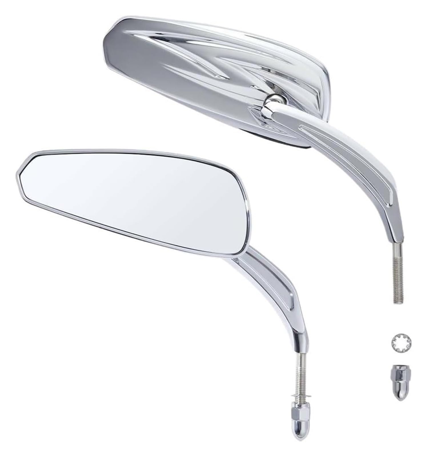 Lenkerendenspiegel Motorrad Für Ha&rley Für SPO&rtster XL Für Touring Motorrad Seitenspiegel Zubehör 8mm Motorrad Rückspiegel Rückspiegel(2) von GPNPCFMFVK