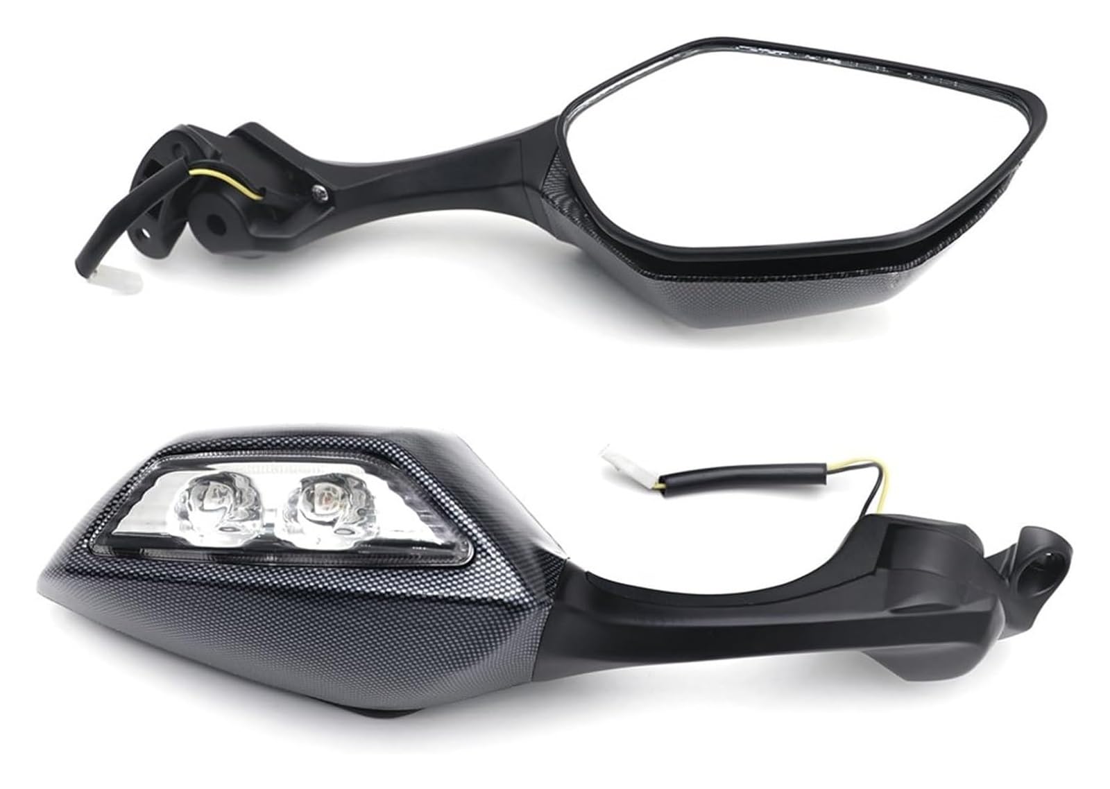 Lenkerendenspiegel Motorrad Für Kawa&saki Für Ninja ZX10R ZX-10R 2016-2020 Motorrad Faltbare Spiegel Blinker Rückansicht Rückspiegel Rückspiegel(MT252-035-CN) von GPNPCFMFVK
