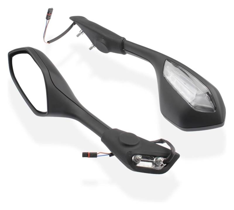 Lenkerendenspiegel Motorrad Für S1000RR 2019-2022 Schwarz Links Rechts Motorrad Rückspiegel Blinker Licht Rückspiegel Rückspiegel von GPNPCFMFVK