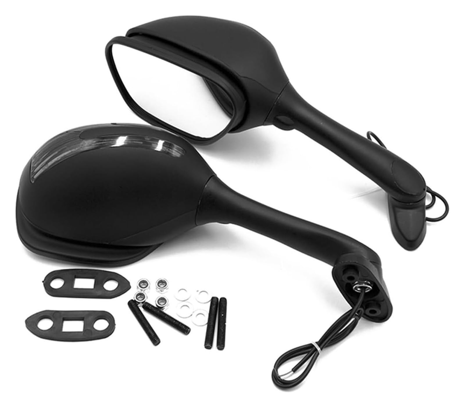 Lenkerendenspiegel Motorrad Für Suz&uki GSXR 600 750 1000 GSX-R600 GSX-R1000 Motorrad Rückspiegel Mit Blinker Motorrad Rearview Außenspiegel Rückspiegel(1) von GPNPCFMFVK