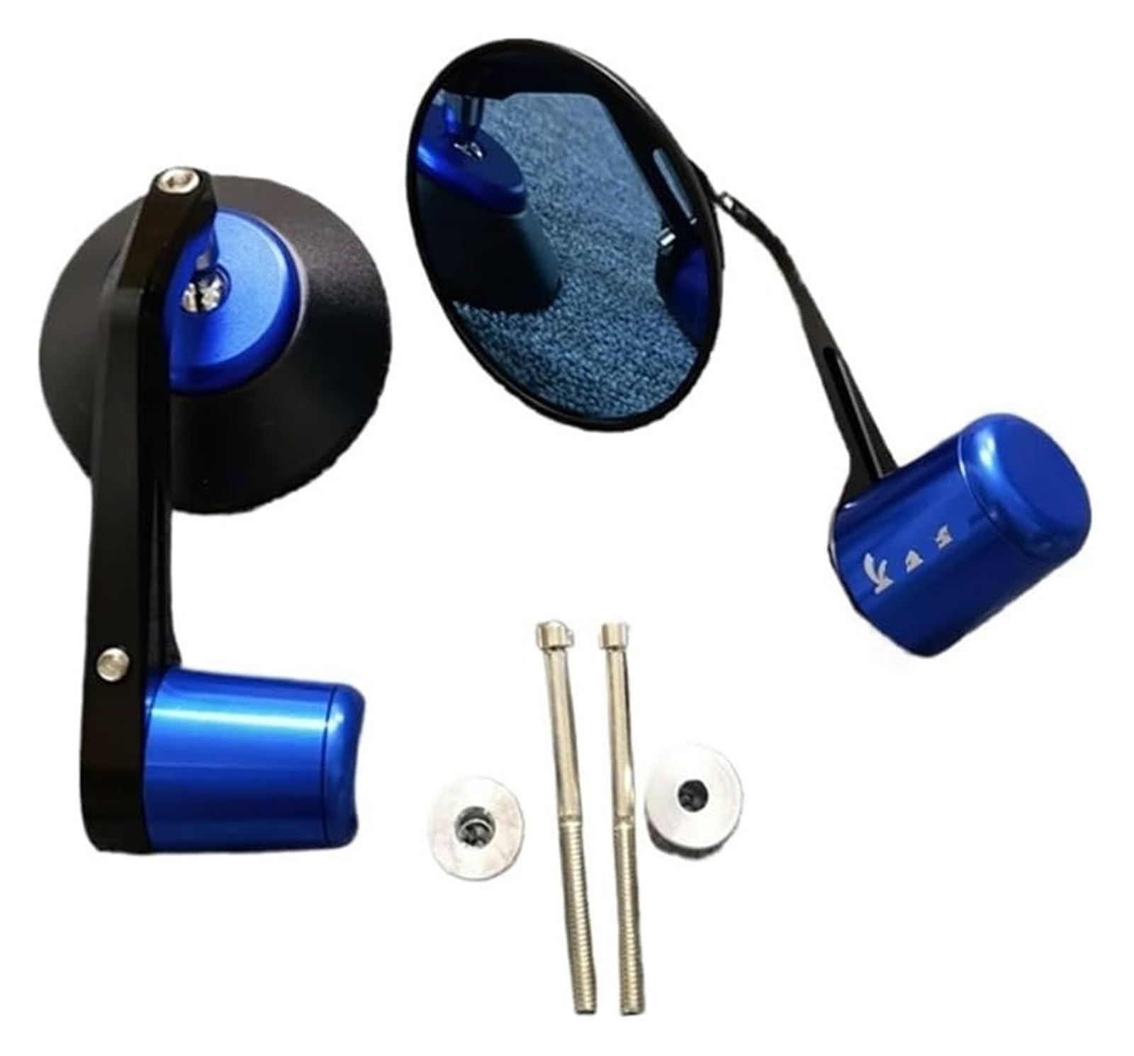 Lenkerendenspiegel Motorrad Für VES&pa Für Sprint Für Primavera 150 125 GTS 300 250 Motorrad Runde Lenker Bar End Rückspiegel Zubehör Rückspiegel(Blau) von GPNPCFMFVK