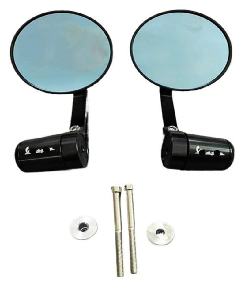 Lenkerendenspiegel Motorrad Für VES&pa Für Sprint Für Primavera 150 125 GTS 300 250 Motorrad Runde Lenker Bar End Rückspiegel Zubehör Rückspiegel(Schwarz) von GPNPCFMFVK
