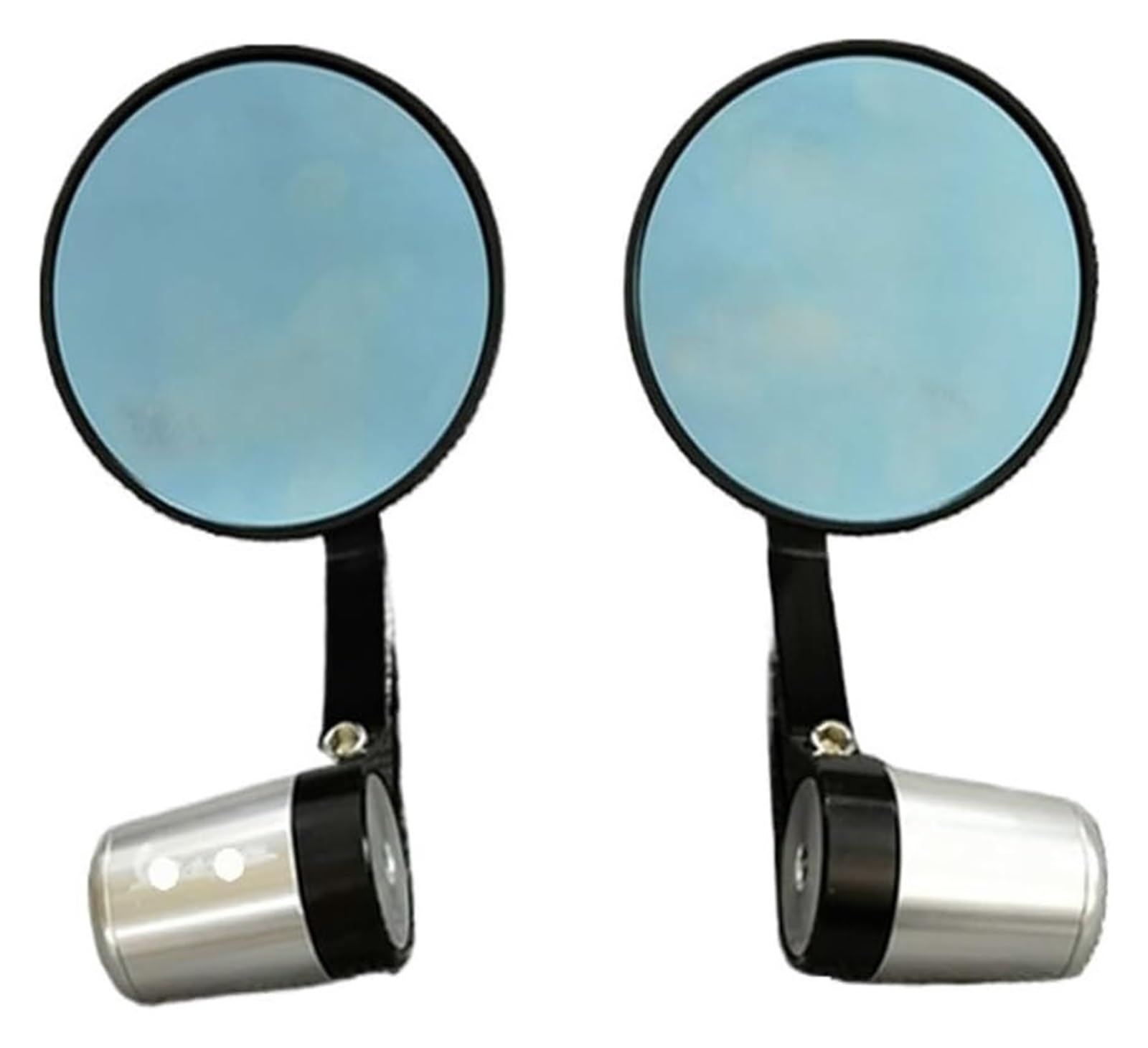 Lenkerendenspiegel Motorrad Für VES&pa GTS Für Sprint Für Primavera 150 300 125 250 Motorradzubehör Motorrad Runder Lenker Bar End Rückspiegel Rückspiegel(Silver 2) von GPNPCFMFVK
