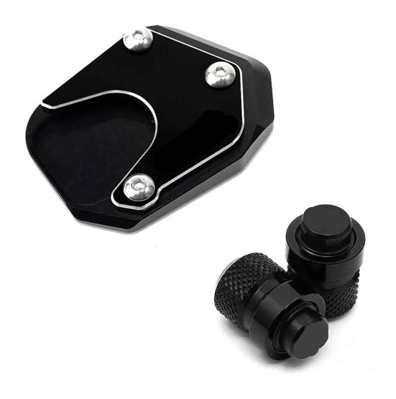 Motorrad Seitenständer Für CBR 1000RR CBR1000RR CBR 1000 RR 2004-2007 Motorradzubehör Ständer Fuß Seitenständer Pad Reifen Ventilkappen Ständerpolster(Combo 5) von GPNPCFMFVK