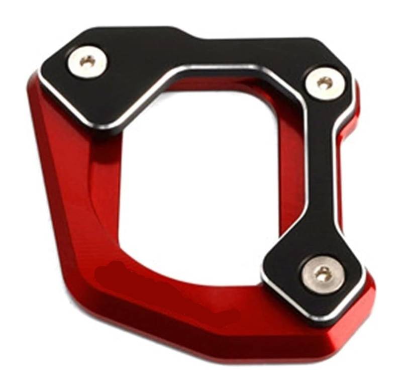 Motorrad Seitenständer Für F800GS F800 GS 2008-2015 Motorräder Kickstand Vergrößern Pad Seitenständer Vergrößerer Platte Seitenständer Vergrößerer Ständerpolster(rot) von GPNPCFMFVK
