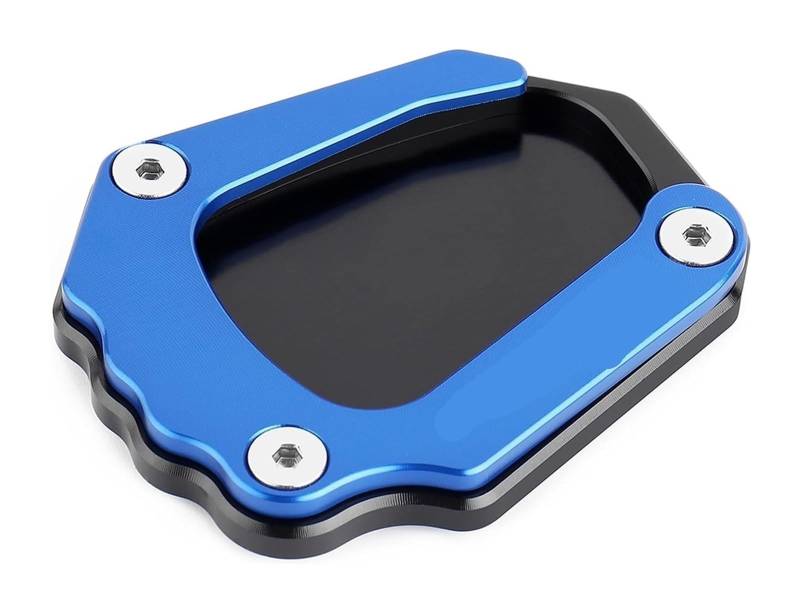 Motorrad Seitenständer Für K1600B K 1600B 2018-2020 Motorrad CNC Aluminium Vergrößern Kickstand Fuß Seitenständer Pad Rahmen Stativplatte Halterung Ständerpolster(Blau) von GPNPCFMFVK