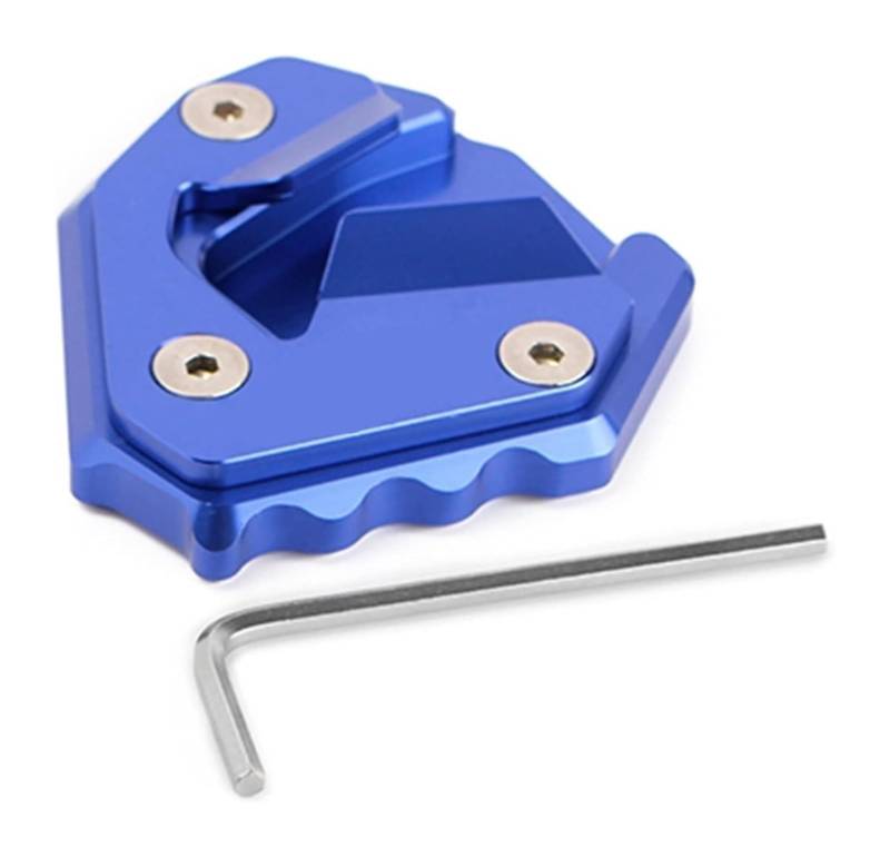 Motorrad Seitenständer Für S1000XR 2015-2019 Motorrad Aluminium Ständer Fuß Seitenständer Pad Rahmen Stativ Unterstützung Vergrößerungsplatte Halterung Ständerpolster(All Blue) von GPNPCFMFVK