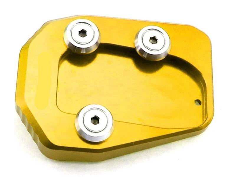 Motorrad Seitenständer Für Y&amaha FZ09 MT09 Für Tracer 2013-2016 Motorradvergrößerung CNC-Ständer Vergrößerungsplatte Verlängerungspad Schwarz Ständerpolster(Gold) von GPNPCFMFVK