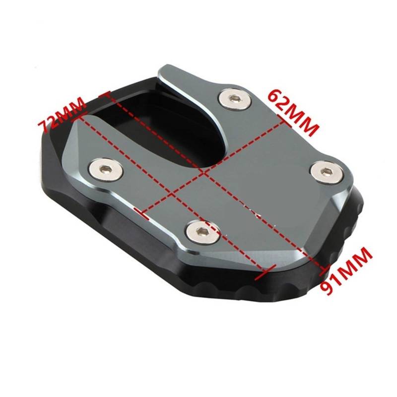 Motorrad Seitenständer Motorrad Kickstand Seitenständer Verlängerungspad Vergrößerungsstützplatte Für X-ADV 750 2021 2022 2023 Ständerpolster(4,B) von GPNPCFMFVK