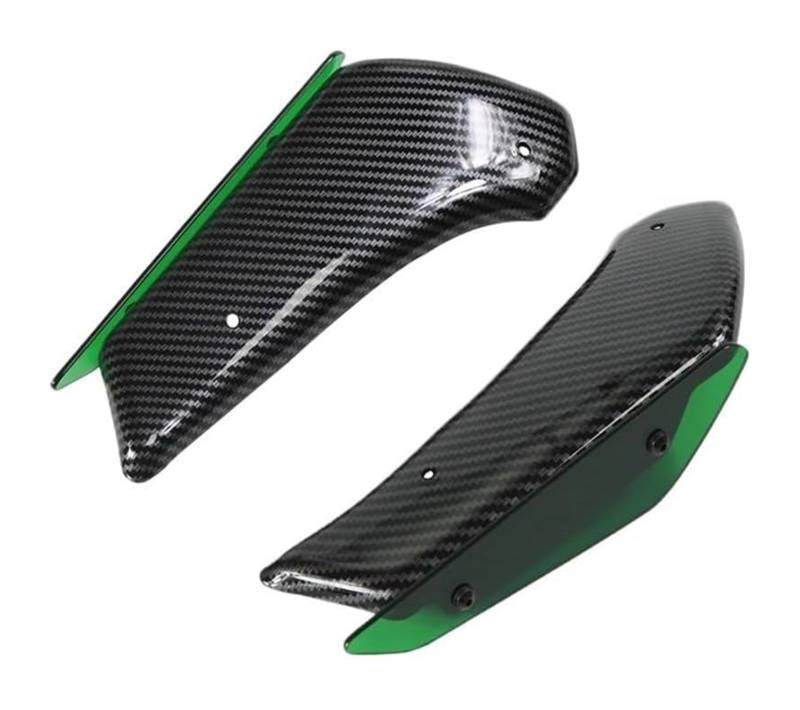 Seitliche Luftkanalabdeckung Für Ninja 400 Motorrad Aerodynamische Flügel Kit Feste Winglet Verkleidung Flügel Zubehör Motorrad Spoiler Flügel Seitenluftkanal(Carbon G) von GPNPCFMFVK
