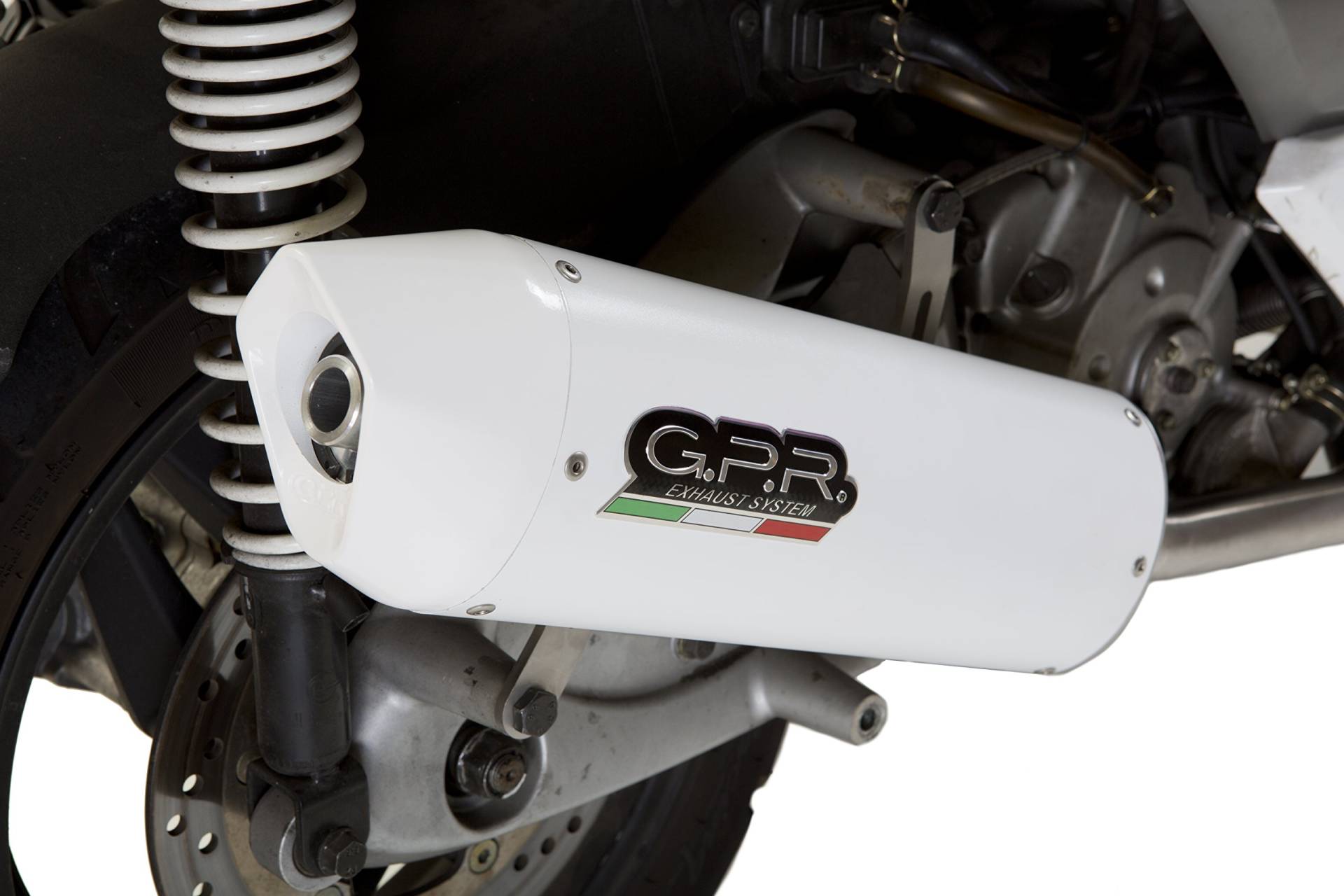 GPR Auspuff für Malaguti F12 Phantom Max 125 2004/09 Komplettanlage zugelassen für Scooter Serie Albus Ceramic von GPR EXHAUST SYSTEM