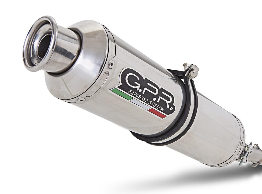 GPR Auspuff, kompatibel mit BM R 1200 Rs Lc 2015-2016, Edelstahl, klassisch, rund, zugelassen, Schalldämpfer mit abnehmbarem dB-Killer-Anschluss von GPR Italia