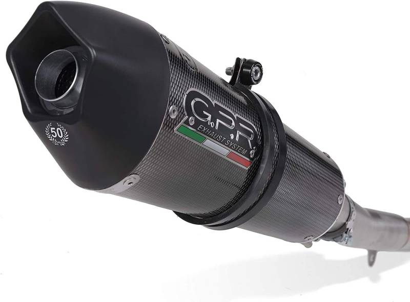 GPR Italien Terminal zugelassen mit Verbindungsstück kompatibel mit KTM Duke 125 2017/18 von GPR Italia