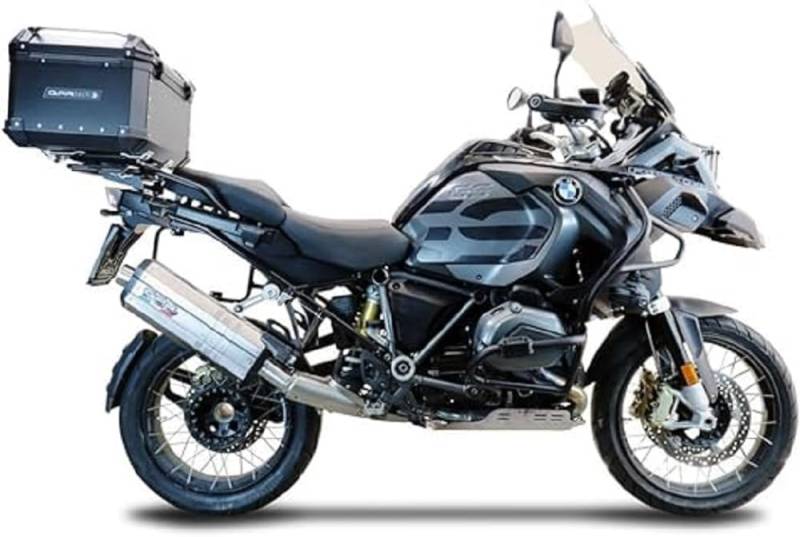 GPR Tech Schutzhülle für R 1250 GS 2021/2023 e5 Top Case ALPI-Tech 35 LT, schwarz, Top Case aus Aluminium, Farbe Schwarz, inkl. spezieller Platte, Fassungsvermögen 35 Liter von GPR