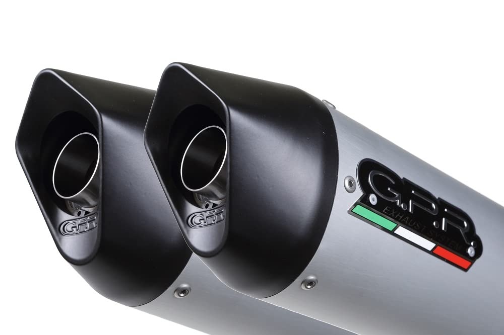 Schalldämpfer GPR Kawasaki Z 1000 Sx 2011/16 E3 Doppelschalldämpfer zugelassen mit Furore Verspannungsrohr Aluminium Silber von GPR