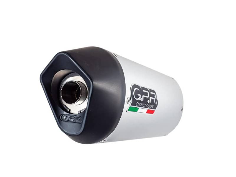 Schalldämpfer GPR Moto Guzzi Stelvio 1200 4 V 2008/10 Auspuff zugelassen mit Rohrleitung, Furore Aluminium, silberfarben von GPR