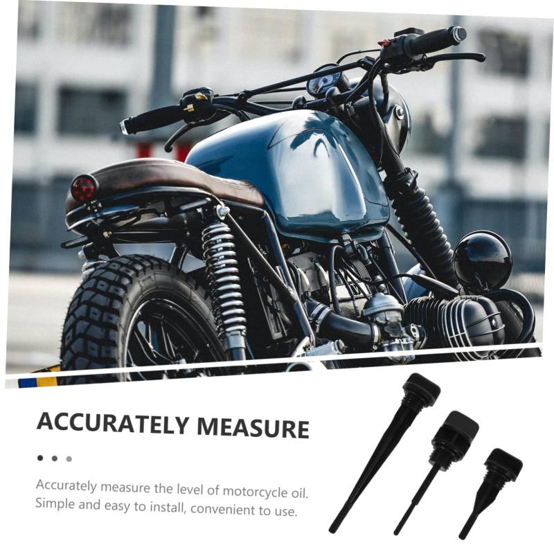 GRADENEVE 3 Stück Ölmessstab Ölablassschraube Motorrad Öltank Motorölstand Für Motorrad Motoröltankstand Getriebeölstand Ölwechsel Motorstand Motorradölstand von GRADENEVE