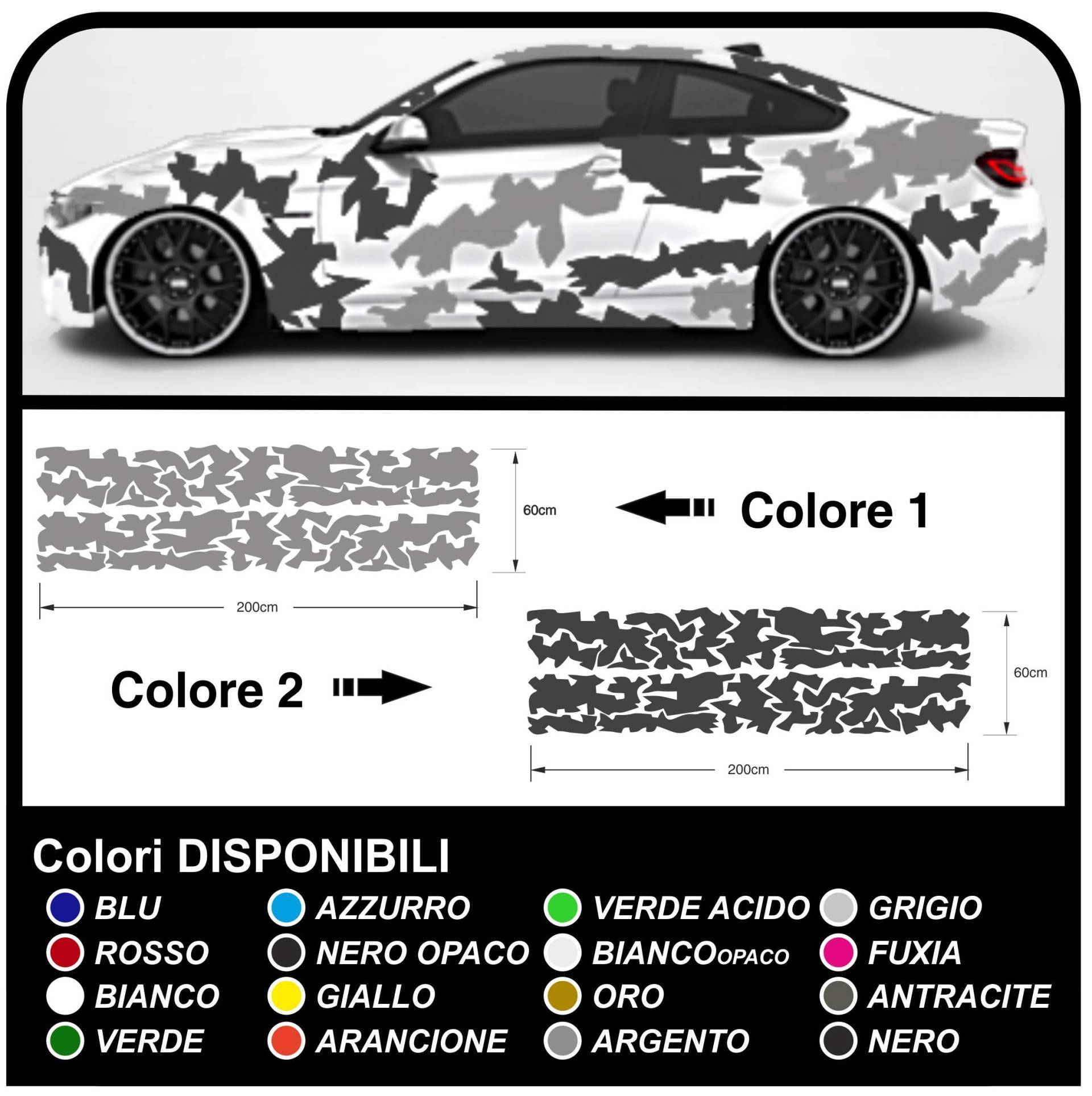 Camouflage Camouflage Auto Aufkleber Grafik Kits Autodekoration US Army Universal Camouflage Effekt Aufkleber Autodekoration Decals Tuning Camo (KONTAKTIEREN SIE Uns) von GRAFIC