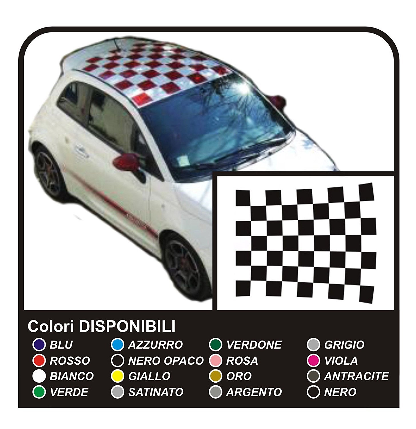GRAFIC Aufkleber für Autos Dach Motorhaube Assetto Corse Auto Racing Rally Decals Stickers Tuning (ROT) von GRAFIC