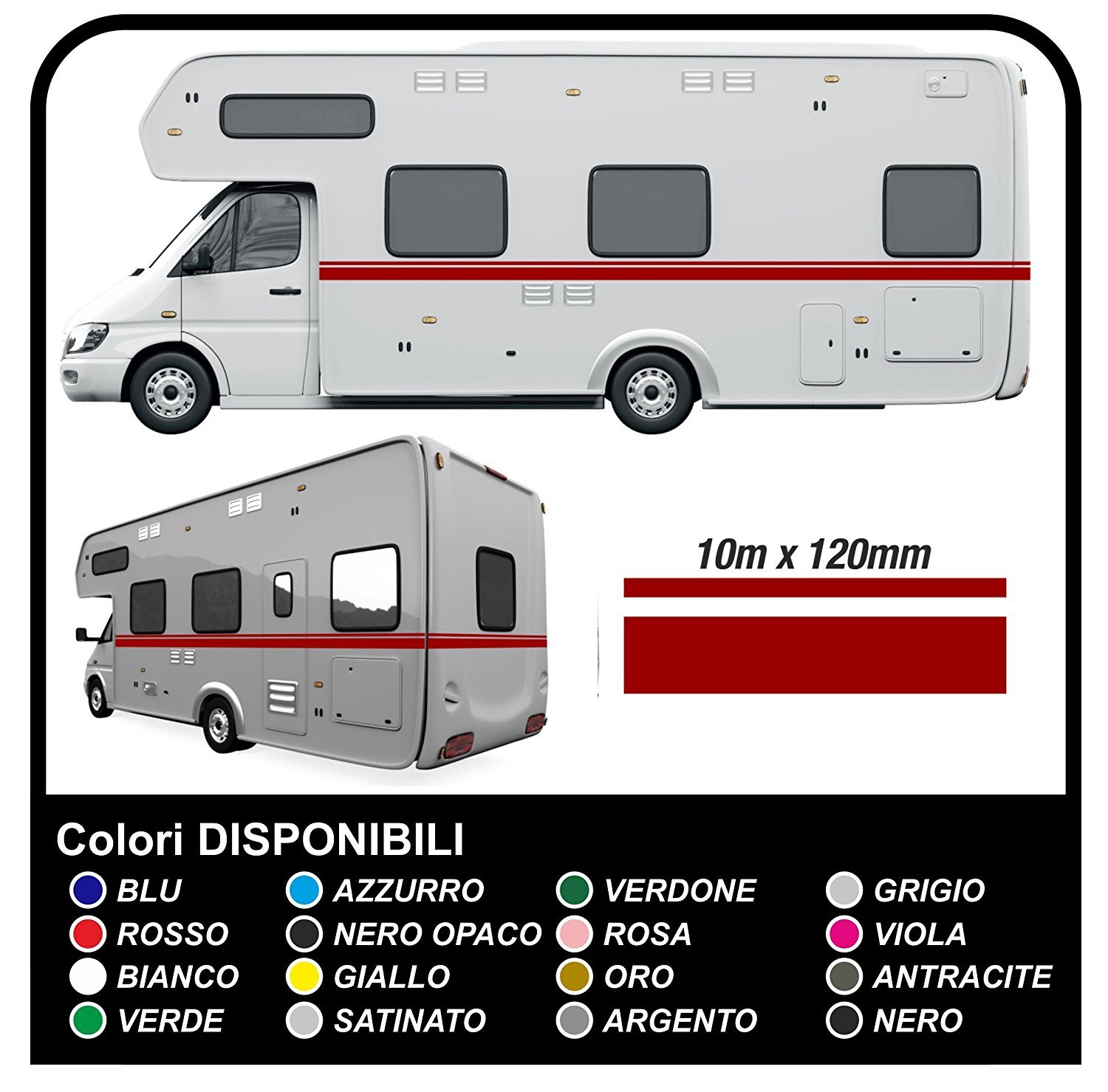 Wohnmobil Wohnwagen Grafik Dekoration Aufkleber Camper Sticker Vinyl Wohnmobil Grafiken Streifen Set RV Camper Van Caravan Reisemobil - Grafik 29 (WIE AUF DEM Bild Gezeigt) von GRAFIC