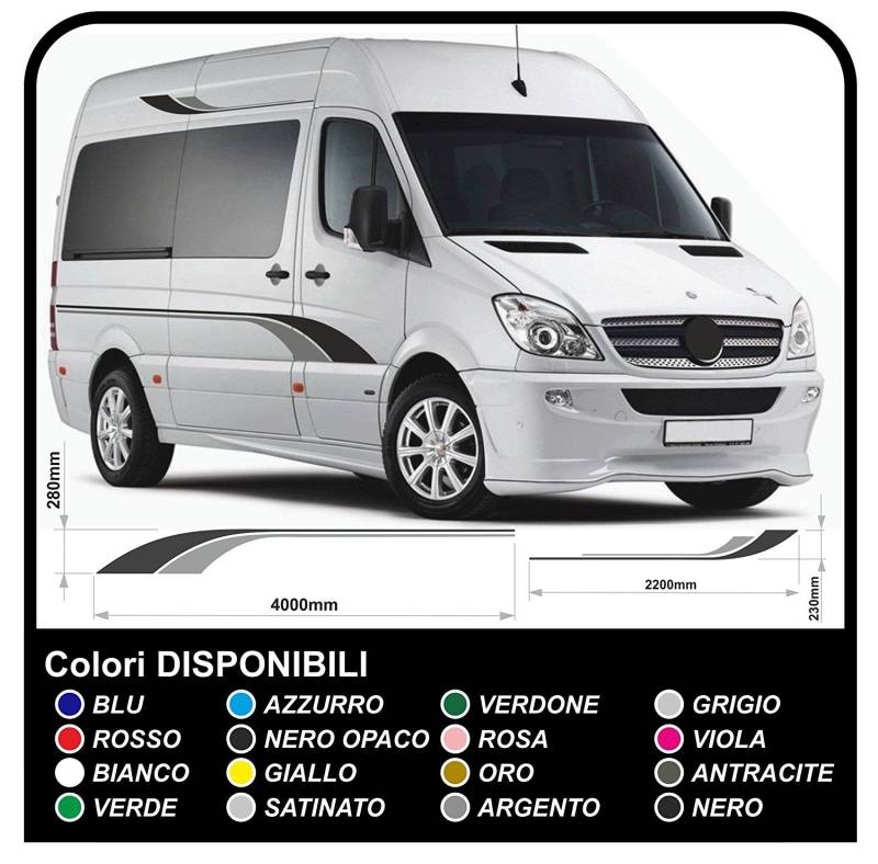 Wohnmobil Wohnwagen Grafik Dekoration Aufkleber Camper Sticker Vinyl Wohnmobil Grafiken Streifen Set RV Camper Van Caravan Reisemobil - Grafik 30 (WIE AUF DEM Bild Gezeigt) von GRAFIC