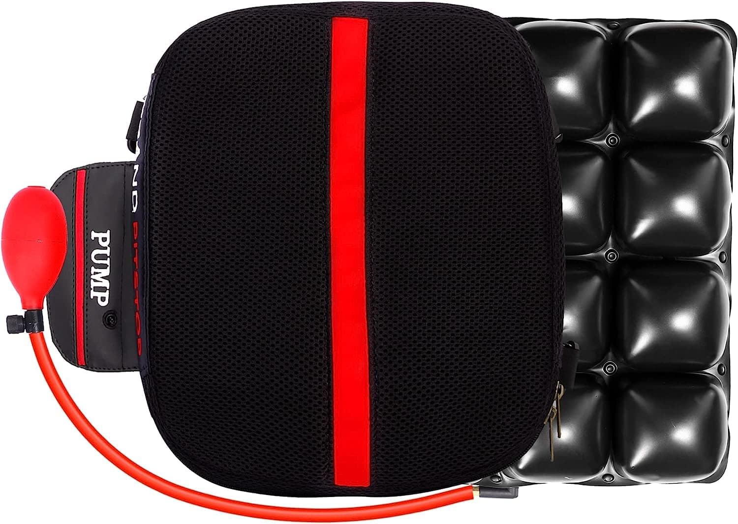 GRAND PITSTOP Motorcycle Air Seat Cushion, on The go inflate & Deflate, Pressure Relief Motorcycle Seat Pad, Shock Proof Comfortable for Motorbike Long Rides (Pillion Premium with Air Pump) von GRAND PITSTOP