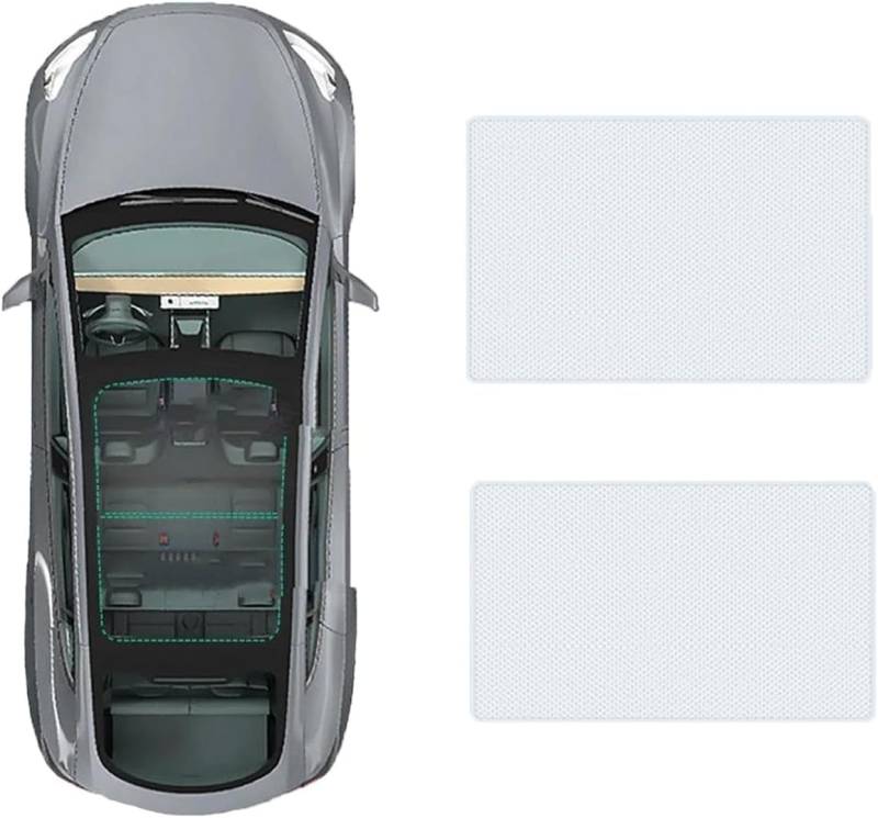 Auto-Schiebedach-Sonnenschutz für Audi A4L 2017-, Anti-UV Sonnenschutz Abdeckung Schiebedach Dach Wärme Isolierung Sonnenblende,A-Gray White Regular Style von GREB