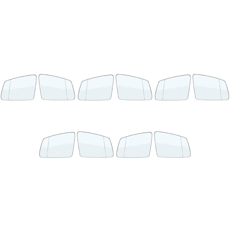 GREOHNMPAW 10x Rechts + Linke Seite RüCkspiegelglas Len 2128100521 2128100621 für C E S GLA W204 W212 W221 von GREOHNMPAW