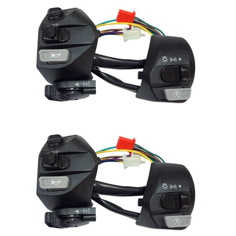 GREOHNMPAW 2Stück 22mm Motorrad Schalter EIN/AUS Taste Lenker Ontrol Horn Blinker Start Schalter für LC135 von GREOHNMPAW