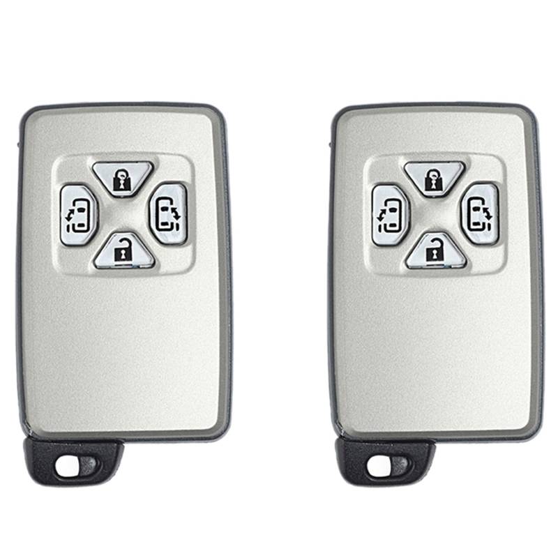 GREOHNMPAW 2X Auto Smart Card Remote Auto Schlüssel Shell Case Fob 4-Taste für Alphard Estima Vellfire von GREOHNMPAW
