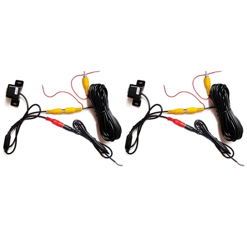 GREOHNMPAW 2X Waterproof Hd 170 Grad Weitwinkel Auto Rückfahrvideokamera Camcorder - Rückfahrunterstützung (Farbige Nachtsicht und Led-Sensor) von GREOHNMPAW