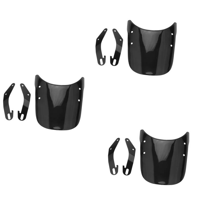 GREOHNMPAW 3X Luftstrom Einstellbare Universal Motorrad Scheinwerfer Windschutzscheibe Windschutzscheibe Wind Abweiser Motorrad Universal Zubehör von GREOHNMPAW