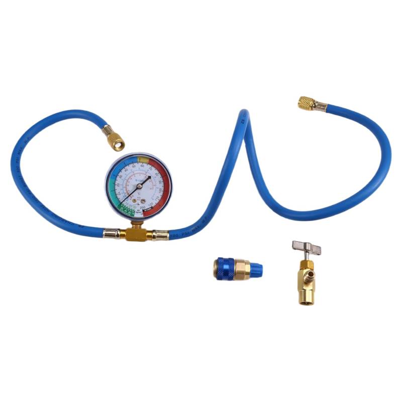 GREOHNMPAW Hochwertiger R134A-Reparatur- mit Integriertem Manometer für Präzises Nachfüllen von GREOHNMPAW
