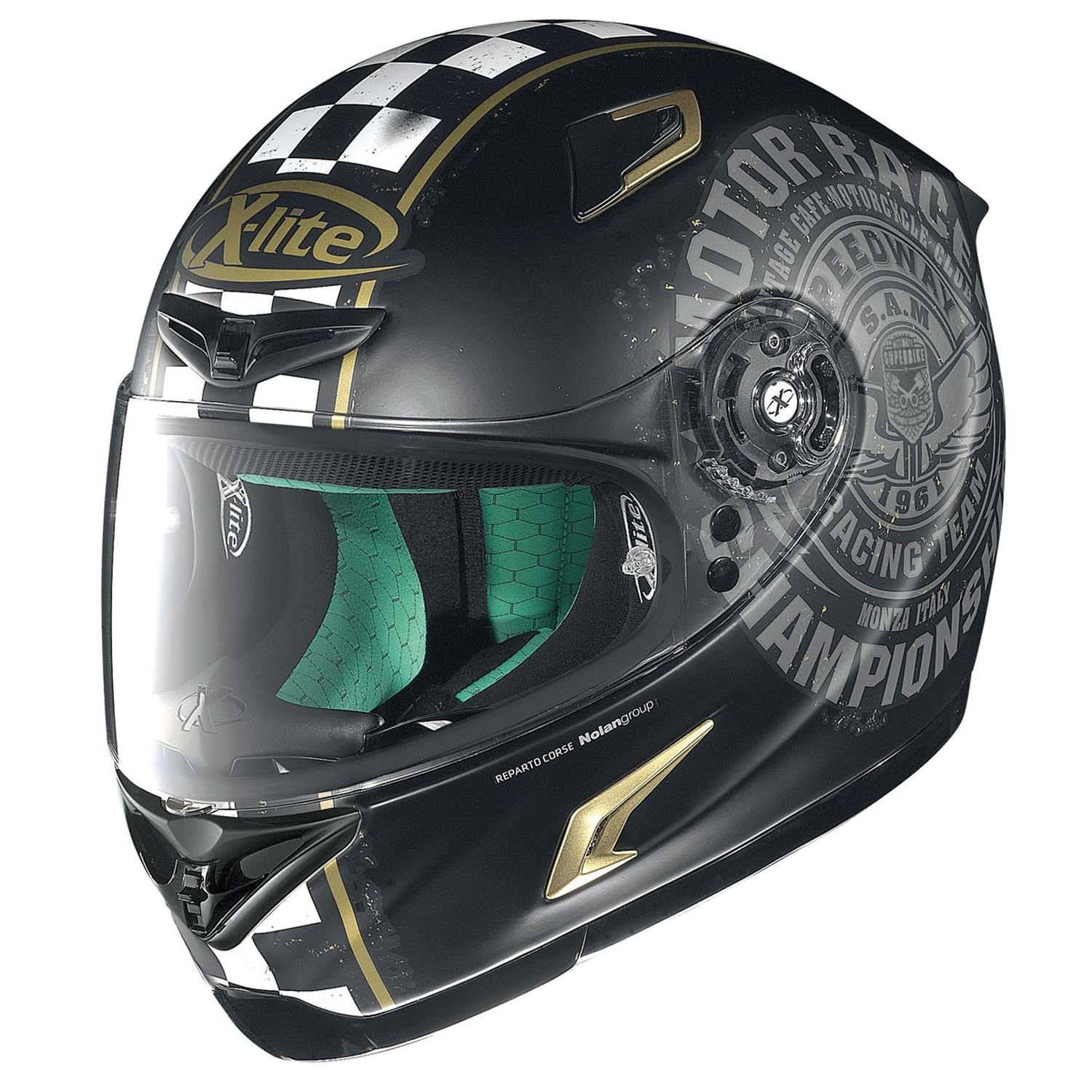 X-lite X-802RR Cafe Club Integralhelm Motorrad Verbundfaser - matt schwarz Gold Größe L X-lite X-802RR Cafe Club Integralhelm Motorrad Verbundfaser - matt schwarz Gold Größe L von GREX