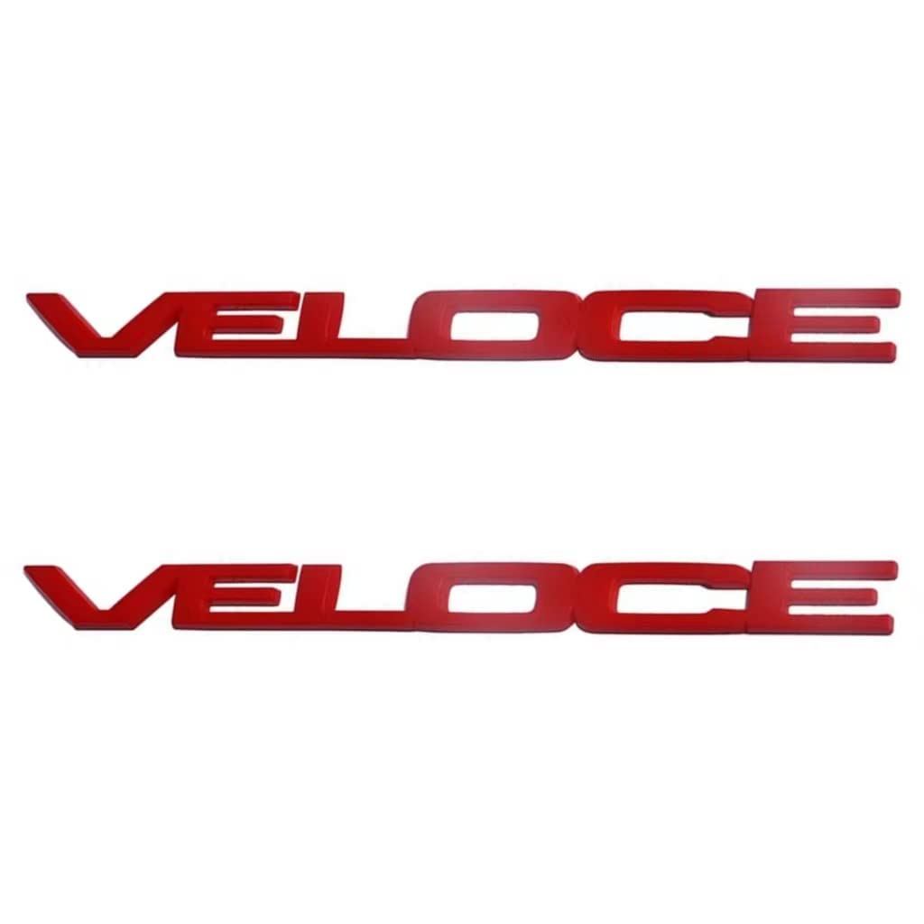 Auto Schriftzug Deko Logo Veloce, für Alfa Romeo Giulia Stelvio Ersatz 3D Auto Aufkleber Logo,Red von GRFIT