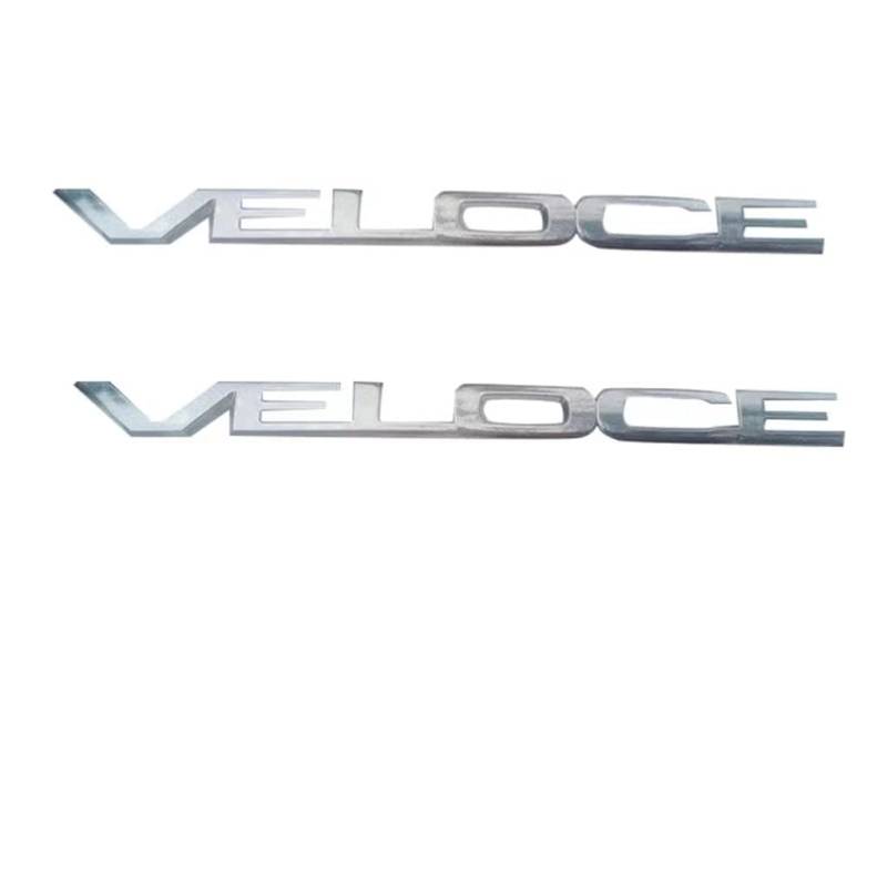 Auto Schriftzug Deko Logo Veloce, für Alfa Romeo Giulia Stelvio Ersatz 3D Auto Aufkleber Logo,Silver von GRFIT
