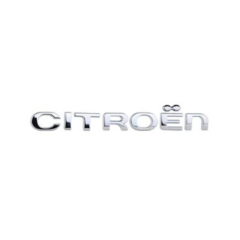Auto Schriftzug Deko Logo Veloce, für Citroen C1 C2 C3 C4 C5 C6 C8 C4L Ersatz 3D Auto Aufkleber Logo,Silver von GRFIT