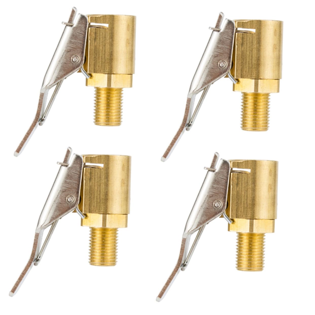 GRIRIW 4Stücke Reifen Air Messing Luftpumpe Clips für Auto Schnellwechselventile Reifenanschluss Einfach zu Bedienen Kompatibel mit Verschiedenen Fahrzeugreifen GRIRIW 4Stücke Reifen Air Messing Luftpumpe Clips für Auto Schnellwechselventile Reifenanschluss Einfach zu Bedienen Kompatibel mit Verschiedenen Fahrzeugreifen von GRIRIW