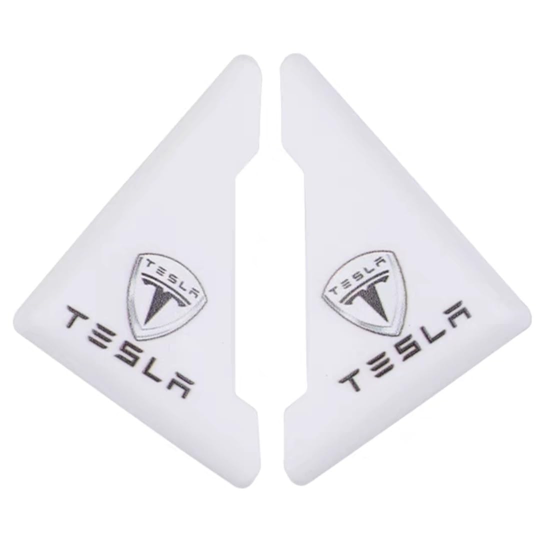 Autotür-Ecken-Antikollisionsaufkleber, Für Tesla Model 3 Y, Silikon-Schutzaufkleber, Dekorationszubehör,White von GRONGU