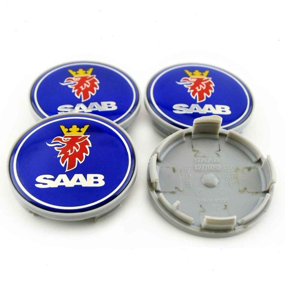 Radnabenkappen, Für SAAB 93, 9-3, 9-5 Vector Linear Aero, 63mm, Auto-Außendekorationszubehör von GRONGU
