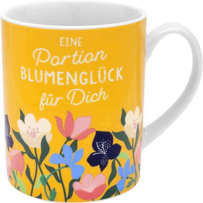 GRUSS & CO XL-Tasse Motiv Garten | Große Tasse aus Porzellan, Jumbo-Tasse, 60 cl, Tasse mit Spruch | Geschenk, Freund, Freundin | 47609, Gelb von GRUSS & CO