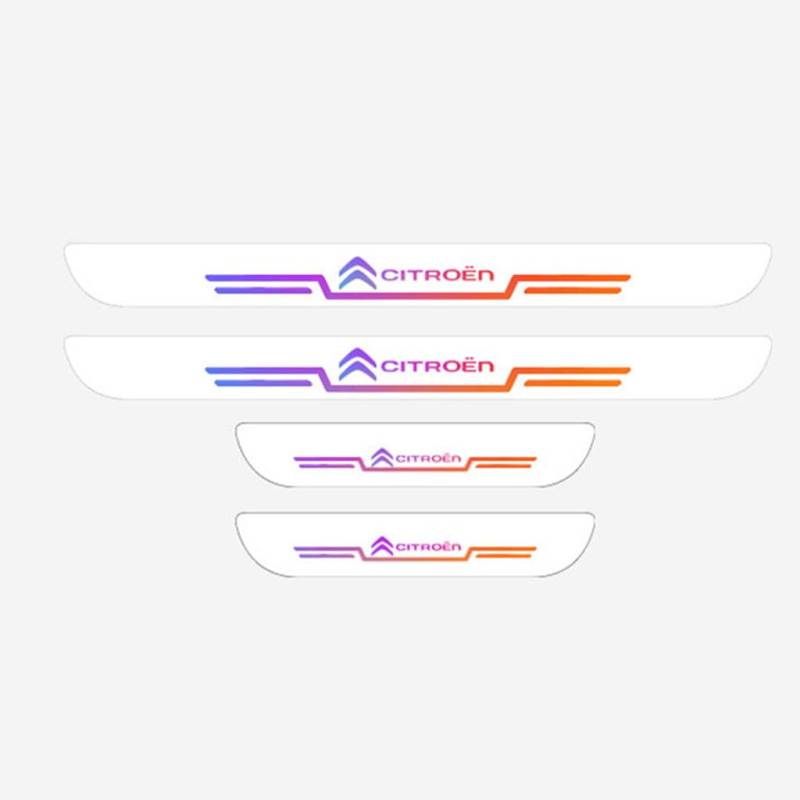 4Pcs Türschweller Schutz for Citroen C4 Grand Picasso Sedan C3 C5 Berlingo Jumper,Einstiegsleisten Aufkleber Auto Türschutz Anti Kratzer Einstiegsleisten Auto Zubehör, B-1-colorful von GRZZCYBF