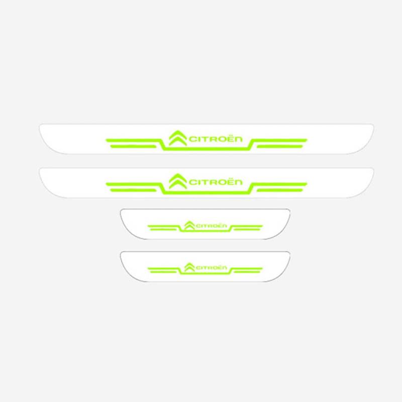 4Pcs Türschweller Schutz for Citroen C4 Grand Picasso Sedan C3 C5 Berlingo Jumper,Einstiegsleisten Aufkleber Auto Türschutz Anti Kratzer Einstiegsleisten Auto Zubehör,A-1-luminous von GRZZCYBF