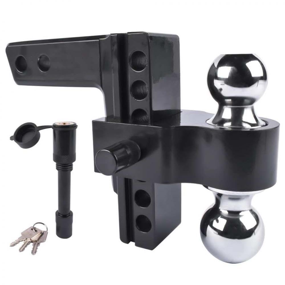 Einstellbare Schwarze Anhängerkupplung AP03 passt 2 -Zoll -Empfänger Aluminium mit 6 -Zoll -Rückgang Kompatibel mit schwere LKWs 12500 Pfund Kapazität Einstellbare Schwarze Anhängerkupplung AP03 passt 2 -Zoll -Empfänger Aluminium mit 6 -Zoll -Rückgang Kompatibel mit schwere LKWs 12500 Pfund Kapazität von GRzHKN