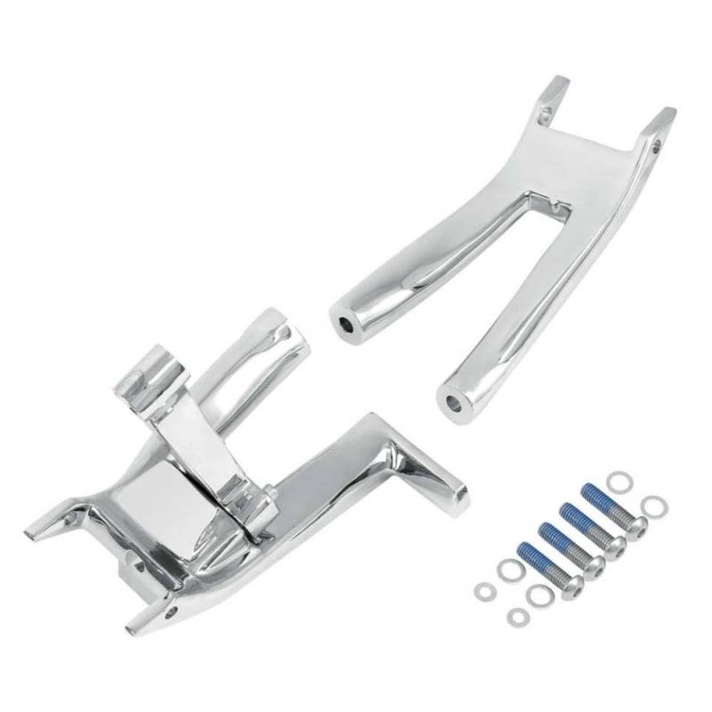 Fahrer Rider Footboard Mount Bracket Kit kompatibel mit Heritage Classic 114 2018-2023 Softail Slim Deluxe FLHC FLHCS FLDE(Chrome) von GRzHKN