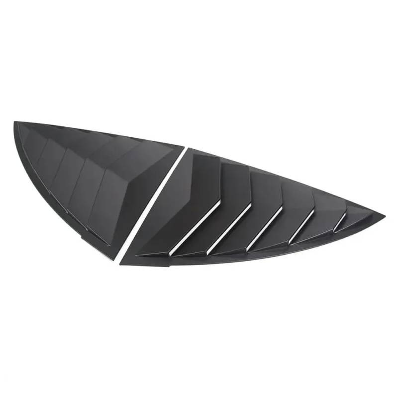 Heckdreiecksfenster Shutter Deckung blind Kompatibel mit kompatible Modell 3/3+ Highland 2021-2024 Autozubehör(2pcs Bright Black) von GRzHKN