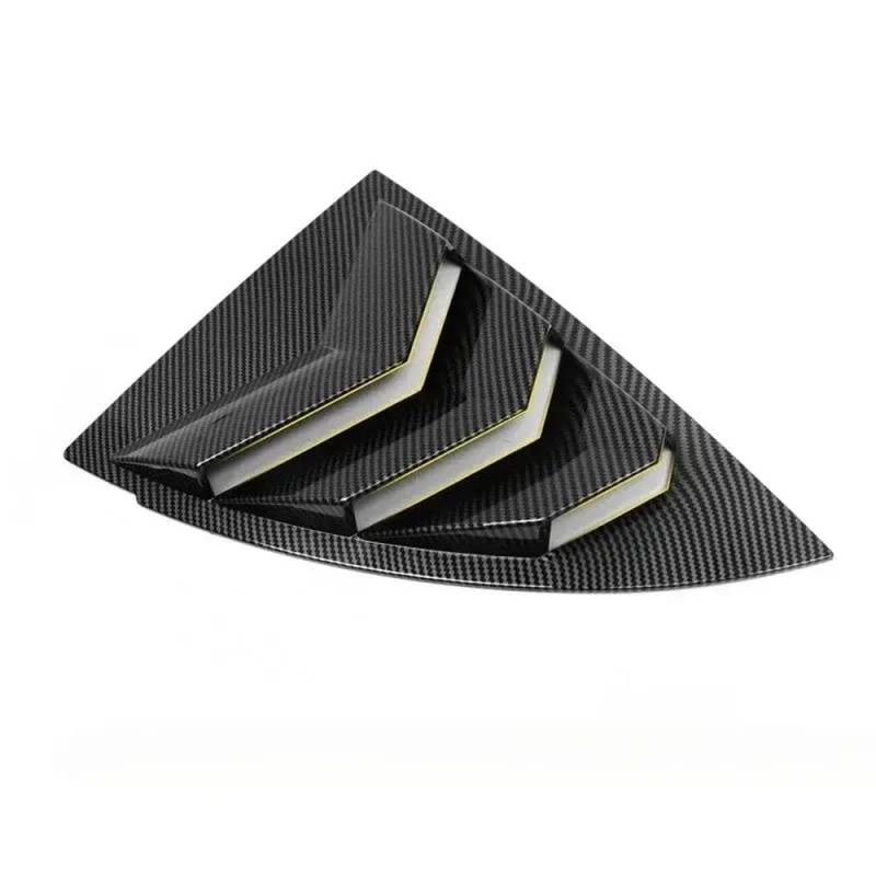 Heckdreiecksfenster Shutter Deckung blind Kompatibel mit kompatible Modell 3/3+ Highland 2021-2024 Autozubehör(2pcs Bright Carbon) von GRzHKN