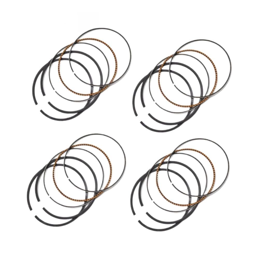 Motorradkolbenringe Kit Standardbohrung Größe 77 mm bis 78 mm kompatibel mit ausgewählten Modellen FZ1 FZ1-N YZF-R1 YZF1000 PZ50W RPZ50MP RT50FX PZ50FXW(4 Sets 77.50mm) von GRzHKN