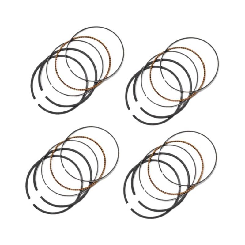 Motorradkolbenringe Kit Standardbohrung Größe 77 mm bis 78 mm kompatibel mit ausgewählten Modellen FZ1 FZ1-N YZF-R1 YZF1000 PZ50W RPZ50MP RT50FX PZ50FXW(4 Sets 77mm) von GRzHKN