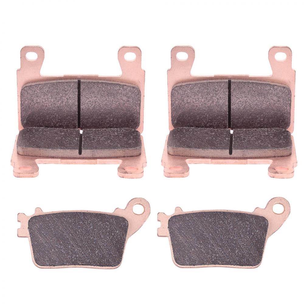 Vorder- und hinterer Bremsblock -Set kompatibel mit ZX6R ABS 636CC -Modellen von 2013 bis 2020(1set Copper Based) von GRzHKN